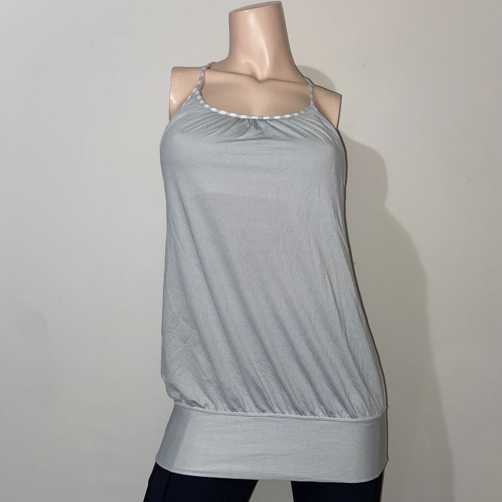 Lululemon White & Silver No Limits Tank - Size 8